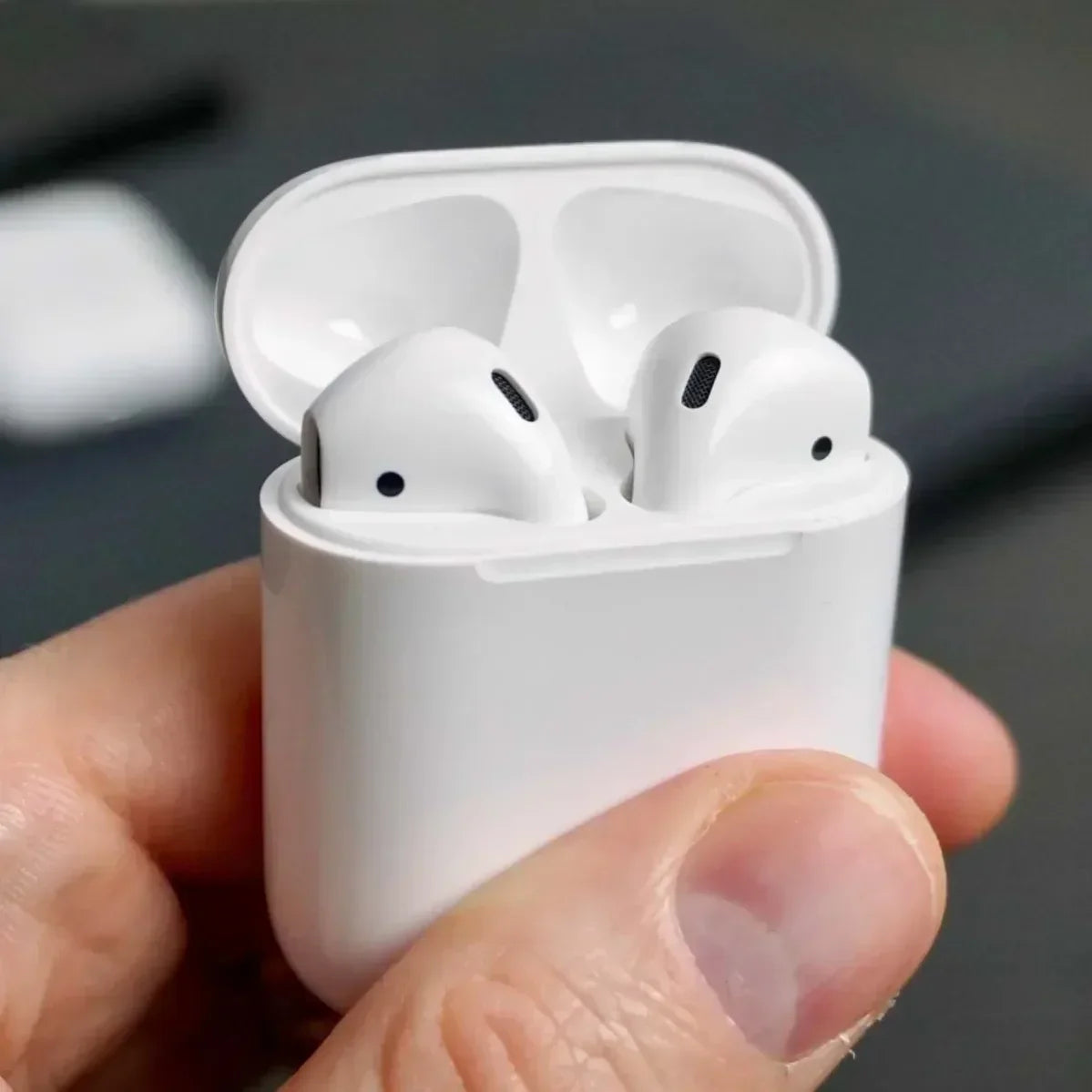 TWS AirPods – HiFi Sound, Smart Touch, Bluetooth Earbuds with Mic – White
