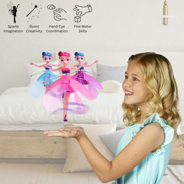 Magical Flying Fairy Doll,hand Sensor Control / Sky Dancers Flying Toy, (random Color) SmartMart®